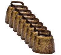 GANAZONO 8Pcs Vintage Copper Cow Bells for Pets Loud Jingle Cattle Ornaments Lightweight DIY Crafting Accessories for Sheep and Livestock Sound Lost Bell