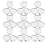 GANAZONO 90pcs Heart Shape Mini Makeup Containers with Lids Portable Plastic Travel Cream Jars for Lip Balm Lotion Eyeshadow Nail Powder Storage and Cosmetic Organization