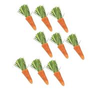 GANAZONO 9Pcs Bunny Chew Carrots for Rabbit and Hamster Natural Chew Molar Sticks for Small Animals Promotes Healthy Teeth Reduces Anxiety