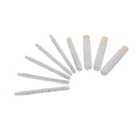 GANAZONO 9pcs Chic Wooden Makeup Brush Handles with Rhinestone Accents for DIY Crafting Ergonomic Hand-carved Design Washable Cosmetic Brush Grips Replacement