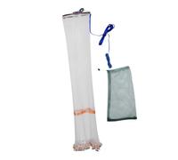 GANAZONO American Saltwater Cast Net with Stable Aluminum Ring Hand Throw Fishing Net for Shrimp Casting Trap for Freshwater and Saltwater Fishing