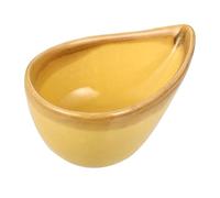GANAZONO Aromatherapy Ceramic Dish Small Yellow Bowl for Essential Oils and Facial Mask Mixing in Beauty Salon