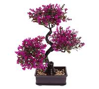 GANAZONO Artificial Bonsai Tree Faux Potted Plant Desktop Ornament 14.17X12.20X5.51 Inch No Maintenance Home Office Decoration