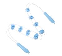 GANAZONO Back Massager Roller Stick for Body Muscle Relief Lightweight Portable Massage Tool for Back Neck Leg and Arm Tension Release Soft Blue Therapy Roller for Physical Therapy and