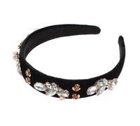 GANAZONO Baroque Rhinestone Pearl Headdress Hairband Lightweight Comfortable Hair Decor for Women Brides Wedding Accessories Suitable for Various Hairstyles