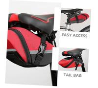 GANAZONO Bike Saddle Bag Red PVC Material Rear Seat Pouch with Multiple Compartments for Organized Bicycle Under Seat Storage Suitable for Road and Mountain Cycling