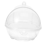 GANAZONO Bird Bath Box for Parakeets and Parrots Durable Hanging Bathing Tub for Cockatiels and Budgies Lightweight and Safe Design for Easy Bathing Transparent Planet Bathing Basin