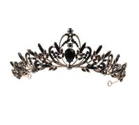 GANAZONO Black Baroque Alloy Hair Decor for Bride Chic Elegant Anti-allergic No Rust Wedding Headband for Proms and Parties
