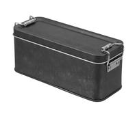 GANAZONO Black Metal Biscuit Tin Box Lid Airtight Tinplate Cookie Storage Container for Candy Treats Candles Wedding Favour Jewellery