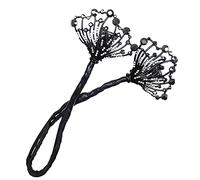 GANAZONO Black Swan Rhinestones Hair Bun Maker and Shaper Clip Lazy Hair Donut Former for Women for Easy Bun Creation and Updos