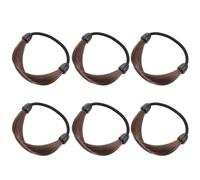 GANAZONO Braided Wig Hair Tie Synthetic Hair Bands 6Pcs Elastic Ponytail Holder for Gatherings and Daily Wear