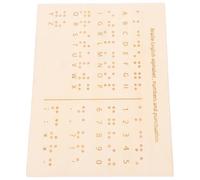 GANAZONO Braille for Blind People Compact Wood Teaching Tool for Enhanced Braille Skills Portable Educational Aid for Visual Impairments Essential Learning Resource