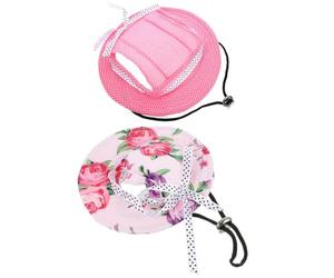 GANAZONO Breathable Dog Visor Hat 2Pcs Mesh Caps with Ear Holes for Small Breeds Such As Yorkshire Terriers and Chihuahuas for Summer Walks