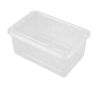 GANAZONO Breathable Reptile Feeding Box for Spiders Snails and Pets Safe Reusable Terrarium with View for Gecko and Tarantula Breeding Compact