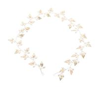 GANAZONO Bridal Hair Vine Headpiece Pearls and Leaves Elegant Wedding Accessories for Women and Girls Comfortable Skin-friendly for Ceremonies Proms and Special Occasions