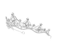 GANAZONO Bridal Tiara Crown Baroque Diamond Design for Wedding Day and Banquet Occasions Women's Hair Accessory