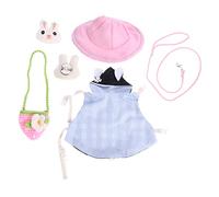 GANAZONO Bunny Vest Leash Costume Pets Adorable Dress up Accessories Includes Vest and Hairpin for Daily Wear and Outdoor Adventures