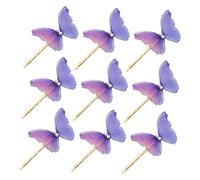 GANAZONO Butterflies Hair Clips with Pearls 10pcs Purple Double-layer Tulle Butterfly Barrettes for Girls Boys and Girls Hair Decoration Hairpins