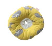 GANAZONO Cat Recovery Collar Soft Fabric Anti-lick Neck Cone Yellow Fox Design S Size Protective Pet Collar for Wound Healing and Post-surgery Pets