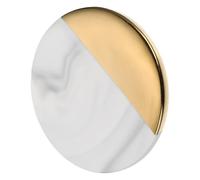 GANAZONO Ceramic Nail Art Display Board with Golden Marble Pattern Multi-purpose Nail Art Palette for Color Mixing for Beauty Salon and Home Manicure Use
