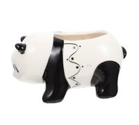GANAZONO Ceramic Panda Flower Pot Succulent Planter Lightweight Indoor Plant Container for Home Office Balcony Cartoon Animal Shaped Gardening Flowerpot Compact for Plants and Flowers