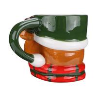 GANAZONO Christmas Reindeer Mug Ceramic Cup for Home Creative Fashion | Ceramic Reindeer Design, Festive Home Drinkware, Coffee and Milk Serving Cup