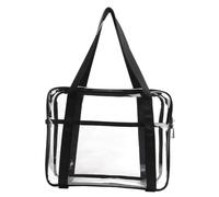 GANAZONO Clear Handbag Toiletry Organizer Transparent Zipper Travel Cosmetic Bag for Home Shopping Travel Storage Needs Multi Functional Clear Storage