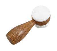 GANAZONO Coconut Facial Brush Dual Sided Soft Bristle Manual Face Scrubber for Deep Cleansing and Gentle Exfoliation Biodegradable Handle Standing Design for Home Use
