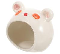 GANAZONO Cooling Ceramic Hamster Nest Bear Shaped Pet House for Small Animals Year Comfort Durable Safe Design Hamster Hideout and Play