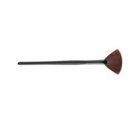 GANAZONO Cosmetic Face Powder Blush Brush Single Fan Shape Black Wooden Handle Highlighter Makeup Brush for Daily Beauty Application Random Color