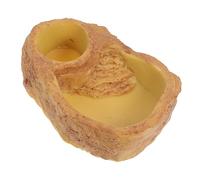 GANAZONO Crawling Pet Bath Tub and Reptile Food Holder Premium Tortoise Water Bowl Natural Color for Secure Feeding and Hydration for Tortoises Lizards and Snakes