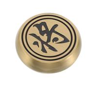 GANAZONO Creative round Brass Chinese Chess Paperweight, 3.9cm Desktop Calligraphy Paper Weight for Home Office Painting and Writing