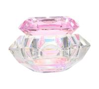 GANAZONO Crystal Lotus Glass Nail Art Bowl with Lid Transparent Acrylic Liquid Powder Dish for Manicure Stylish Glassware for Home Salon Use Professional Nail Artist Essential