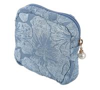 GANAZONO Delicate Period Bag Large Capacity Sanitary Napkin Storage Pouch Portable Zipper Cosmetic Bag for Women Travel Toiletry Organizer Light Blue
