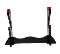 GANAZONO Desktop Flute Storage Rack 2-tier Household Flute Holder with Wooden Display Stand Swords Display Compact Desktop Organizer for Music and Collectible Items