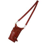 GANAZONO Detachable Leather Hairdressing Scissors Bag with Scissors Pocket and Barber Comb Pouch, Multifunction Hair Stylist Kit Bag for Hairdressing Use with Comb and Hair Clips
