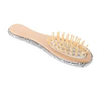 GANAZONO Diamond-studded Massage Comb for Hair Wooden Gua Sha Scalp Comb Crystals for Women Home and Travel Relaxation Scalp Massage Tool