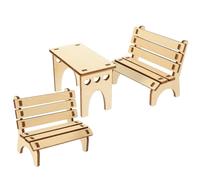 GANAZONO Diy Hamster Table and Bench Decor for Hamster Cage Interactive Self-assembly Toy Safe Wood Enhances Pet Interaction and Exercise for Accessories