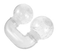 GANAZONO DIY Hamster Tunnel Tube White Lid 12cm Single Section, Small Animal Exercise and Exploration, Modular External Hamster Cage Connector for Pet Activity