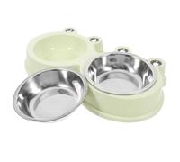GANAZONO Double Dog Bowls Stainless Steel Food Water Bowls with Non Slip Base for Medium Dogs Cats Durable Easy to Clean Feeding for Your Pets