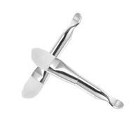 GANAZONO Dual-end Face Mask Brush and Cream Spoon, 2pcs Soft Bristle Applicators for Women’s Face Spa, Precise Mask Applying Tool for Skincare and Makeup Pots