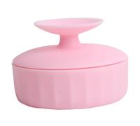 GANAZONO Dual-use Makeup Brush Cleaner Box Silicone Sponge Pink, Dry and Wet Makeup Brush Cleaning Mat for Travel and Everyday Beauty Tool Supplies
