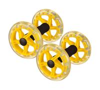 GANAZONO Dual Wheel Fitness Roller with Non Slip Handles for Abdominal Strengthening Muscle Building and Calorie Burning Lightweight Workout Equipment for Men and Women Yellow