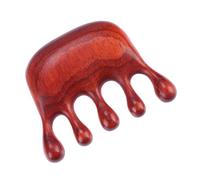 GANAZONO Ergonomic Wooden Massage Comb with Rounded Teeth for Scalp Meridian Stimulation and Deep Relaxation Thickened Manual Massager Tool to Promote Circulation and Fatigue