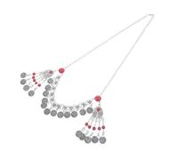 GANAZONO Ethnic Style Headband Boho Head Chain Vintage Coins Tribal Tassel Headpiece for Women Wedding Hair Accessories
