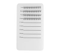 GANAZONO Eyelash Handheld Display Lash and Stand with Acrylic Scale from 7mm to 15mm White Holder Lashes Grafting Reusable Eyelash Plate for Personal Use