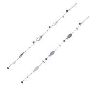 GANAZONO Fish and Mermaid Ocean Themed Wind Bell Pendant 2Pcs Creative Hanging for Bedroom Garden Living Room and Balcony