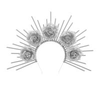 GANAZONO Flower Goddess Headband Diy Material Accessory for Women Lightweight Hair Decor for Parties Cosplay Halloween Photoshoots Stunning Floral Design for Retro Prom Quinceanera and