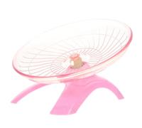 GANAZONO Flying Saucer Non-run Disc Exercise Wheel for Hamsters Hedgehogs Small Pets Comfortable Running Wheel for Healthy Activity Pink