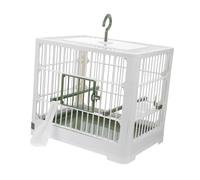 GANAZONO Foldable Small Parrot Travel Cage Portable Bird Carrier with Stand Lightweight Abs Material Breathable Ventilation Easy to Clean for Parakeets and Small Birds